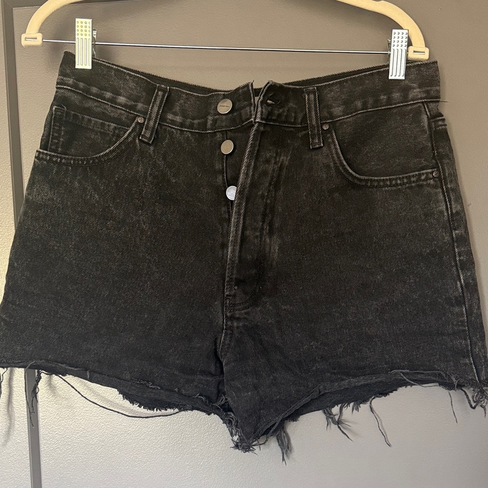 Anine Bing Charcoal Jean Shorts